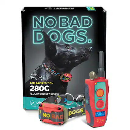 dogtra REDOC NO BAD DOGS.
3 pitpob DAVIS EDITION 280C FEATURING BOOST 'N BUNGEE
NO B
PAGER
do B deatro MAKE EVERY NO BAD DOGS.