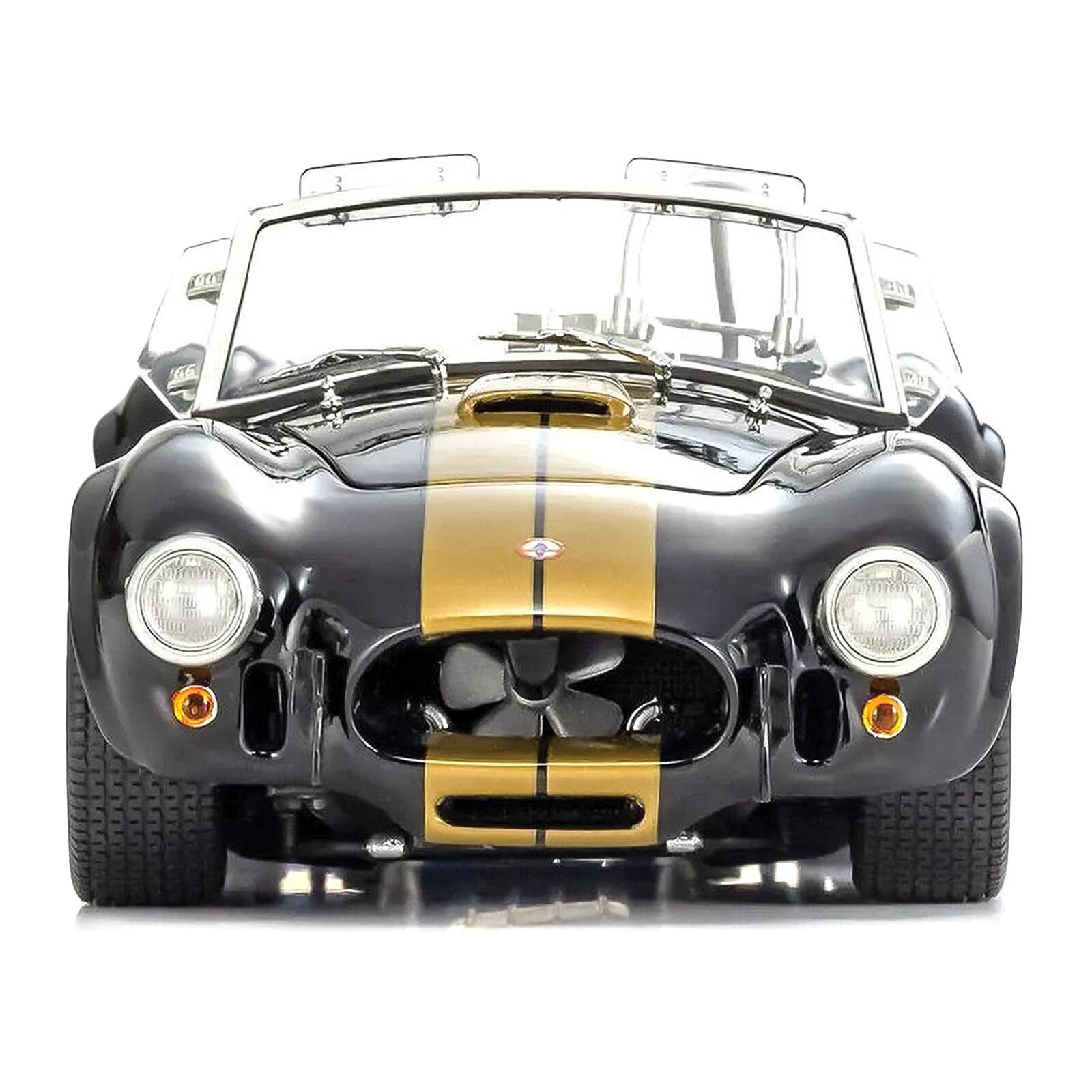 Alt View 4. Kyosho - Shelby Cobra 427 S/C Black with Gold Stripes 1/18 Diecast Model Car by Kyosho.