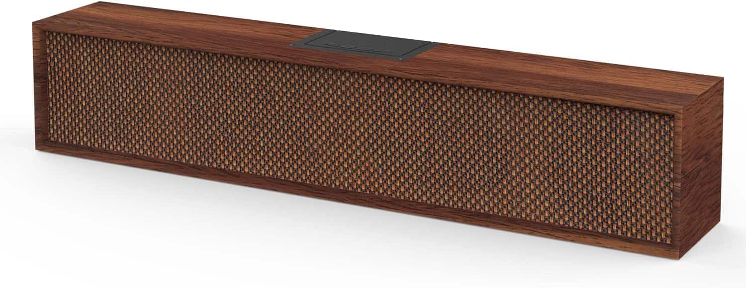 Stamp n Camp - Computer Speakers Wood Wireless Sound Bar Speaker for Desktop PC Speaker with Bluetooth 5.3 & Wired USB Connection - default