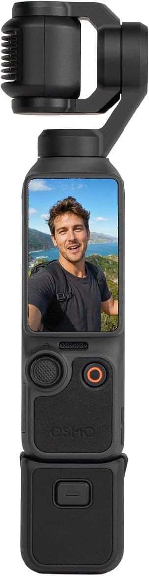 Back. DJI - DJI Osmo Pocket 4 Vlog Creator Combo 4K Camera Bundle with Mic Mini, 128 GB microSD, Wireless Mic & Tripod - Black.