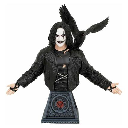 Front. Diamond Select Toys - The Crow Eric Draven 6 Inch Resin Bust - Black.