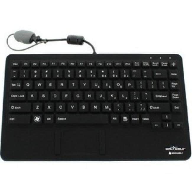 Seal Shield - Seal Pup Silicone "All-in-One" Keyboard - Cable Connectivity - USB Interface - TouchPad - Mouse - White