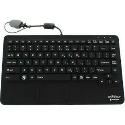 Front. Seal Shield - Seal Shield Seal Pup Silicone "All-in-One" Keyboard - Cable Connectivity - USB Interface - TouchPad - Mouse - White - White.