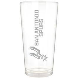 Great American Products - San Antonio Spurs Etched 16oz. Vertical Rally Cry Pint Glass - Multicolor