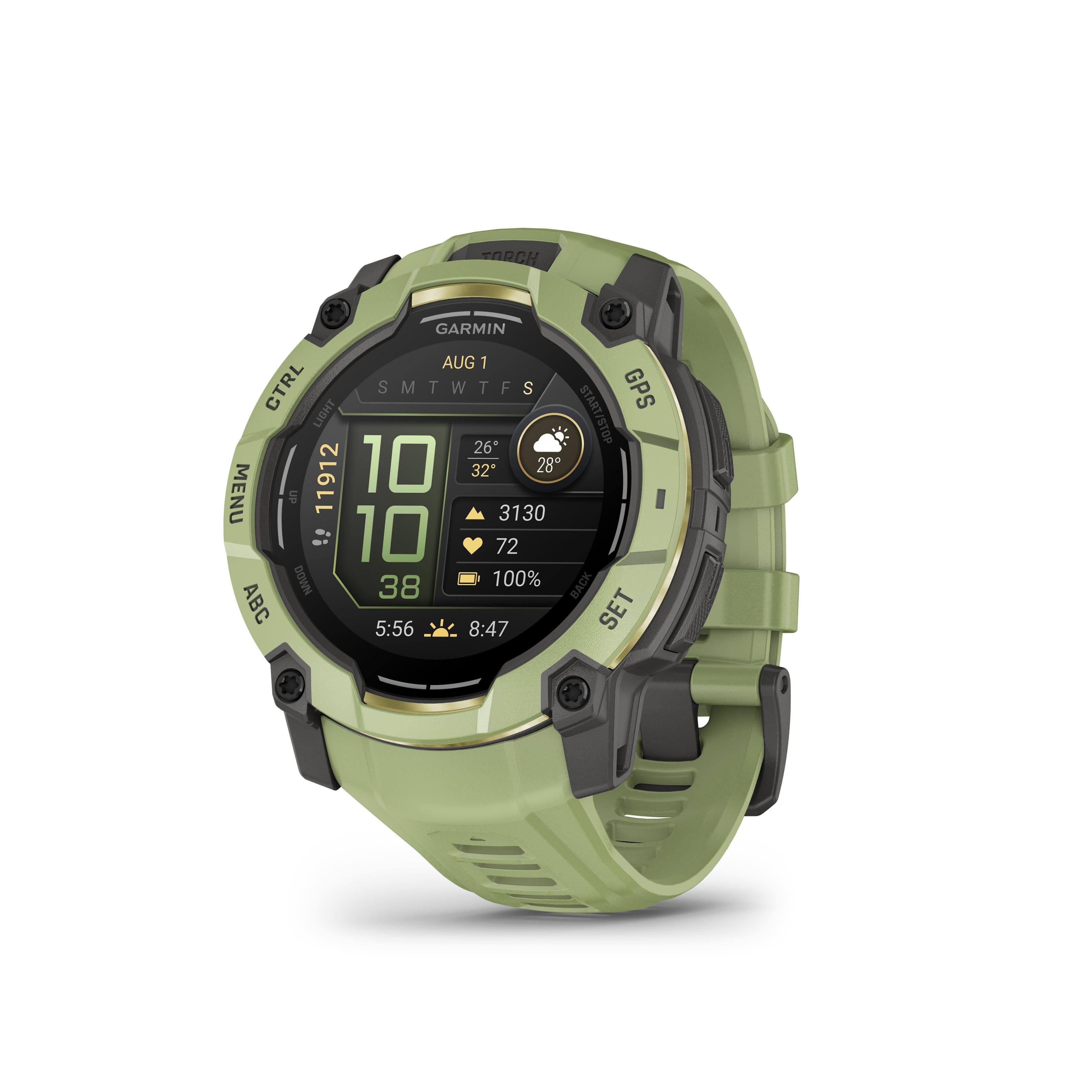 Garmin - Instinct  3 GPS Smartwatch 50 mm AMOLED  Fiber-reinforced Polymer - Fern Green with Fern Green Band - (2026)