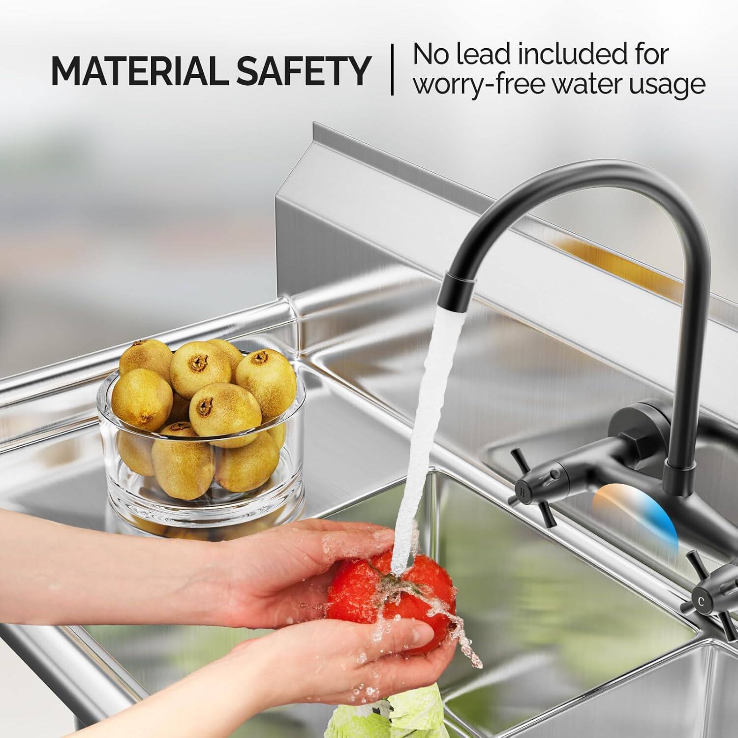 MATERIAL SAFETY | No lead included for worry-free water usage