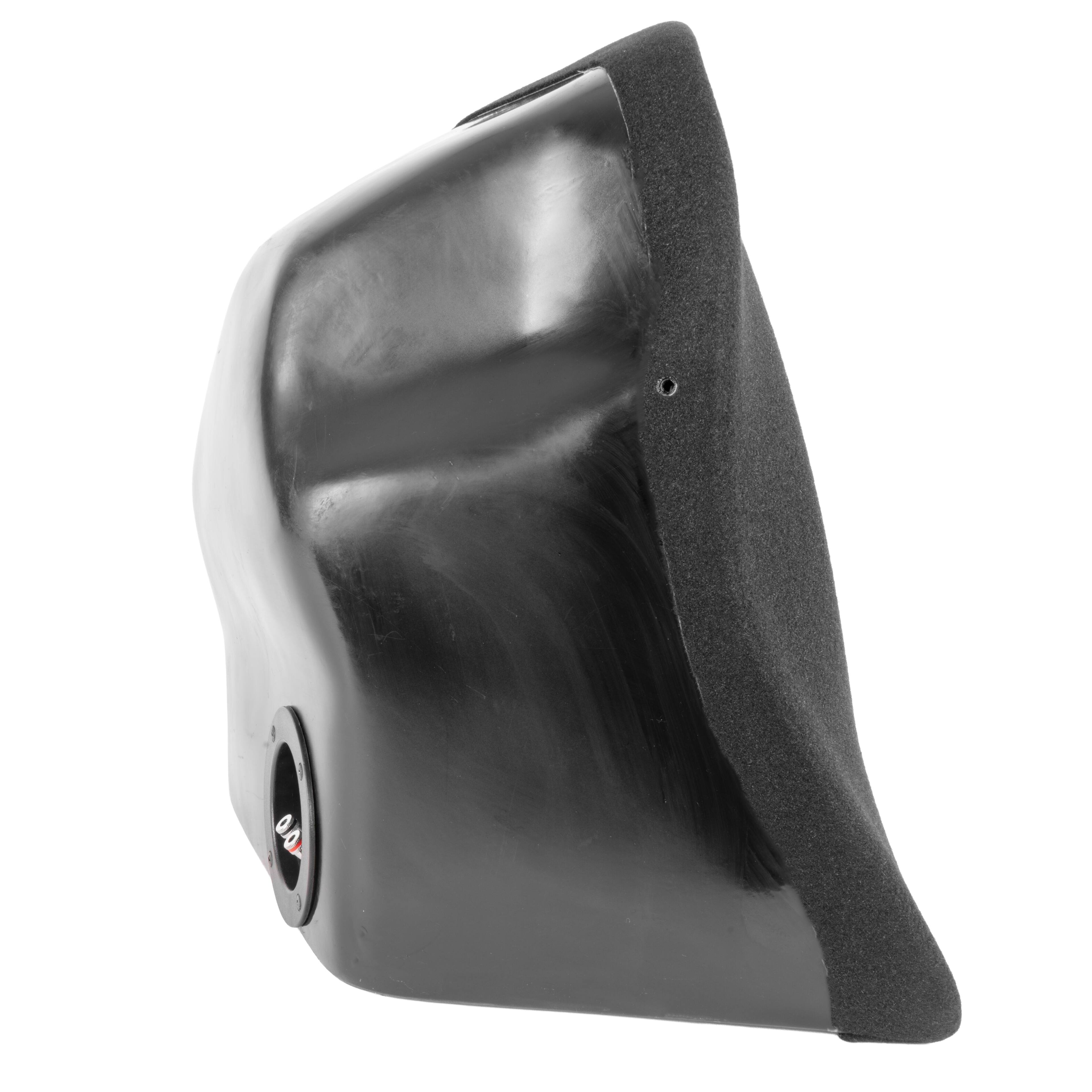 Left. NVX - 2006-2013 Lexus IS250/IS350/ISF BOOST Box - Custom-Fit Empty Single 10" Sealed Subwoofer Enclosure - Gray.