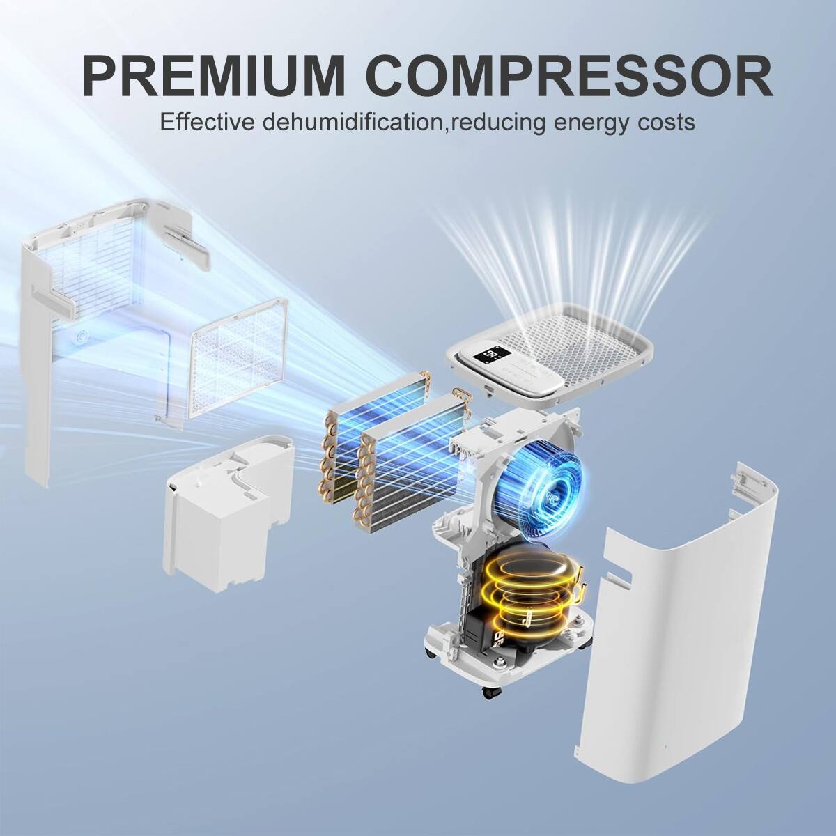 PREMIUM COMPRESSOR  
Effective dehumidification, reducing energy costs