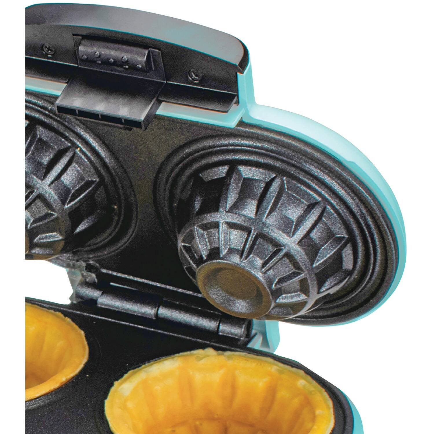 Alt View 8. Brentwood - Brentwood Double 3.5 Inch Waffle Bowl Maker in Blue - Blue.