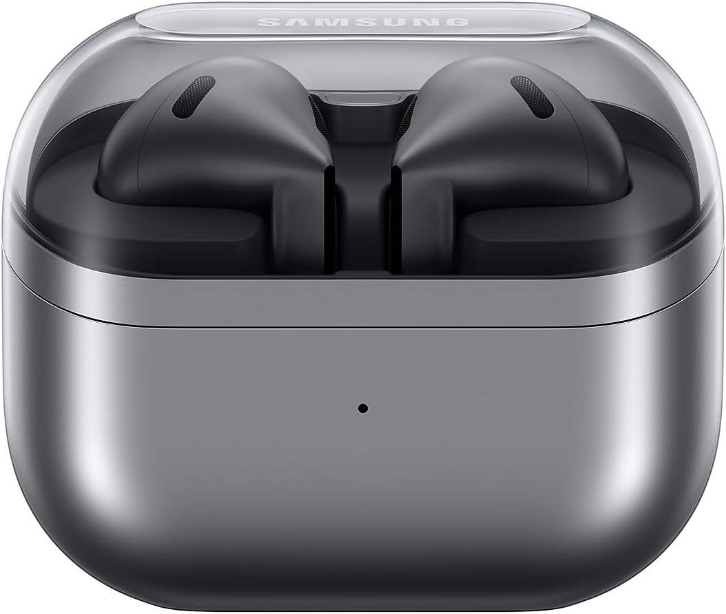 Back. Samsung - Samsung - Galaxy Buds3 Wireless Earbud Headphones - Silver (International Version) - Silver.