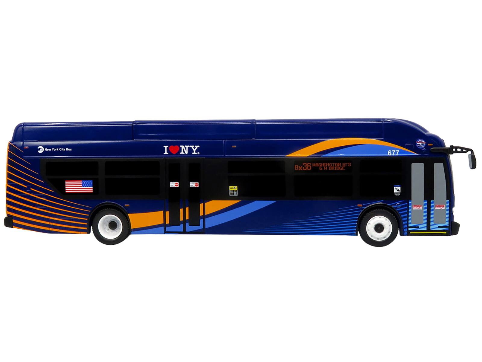 New York City Bus  
I NY.  
677  
2C  
WASHINGTON ST  
Bx36  
G  
BRIDGE