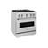 Angle. ZLINE - ZLINE 30 in. Classic Gas Range w/ 4 Burners & Convection Oven in Satin Steel Stainless Steel (CGRS-30) - Stainless Steel.