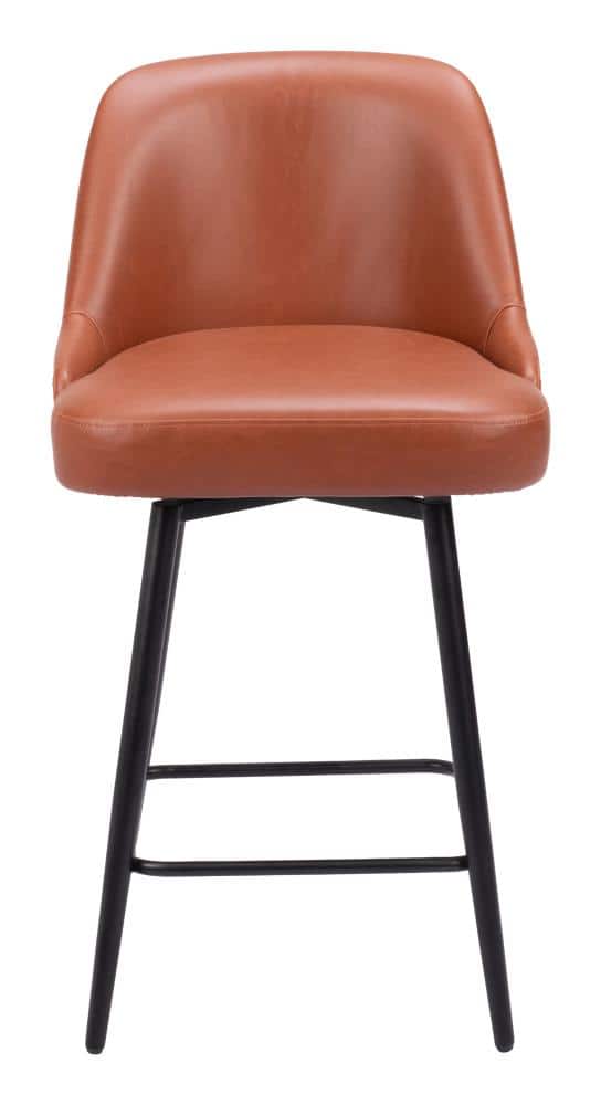 Hivvago - Keppel Swivel Counter Stool - Brown