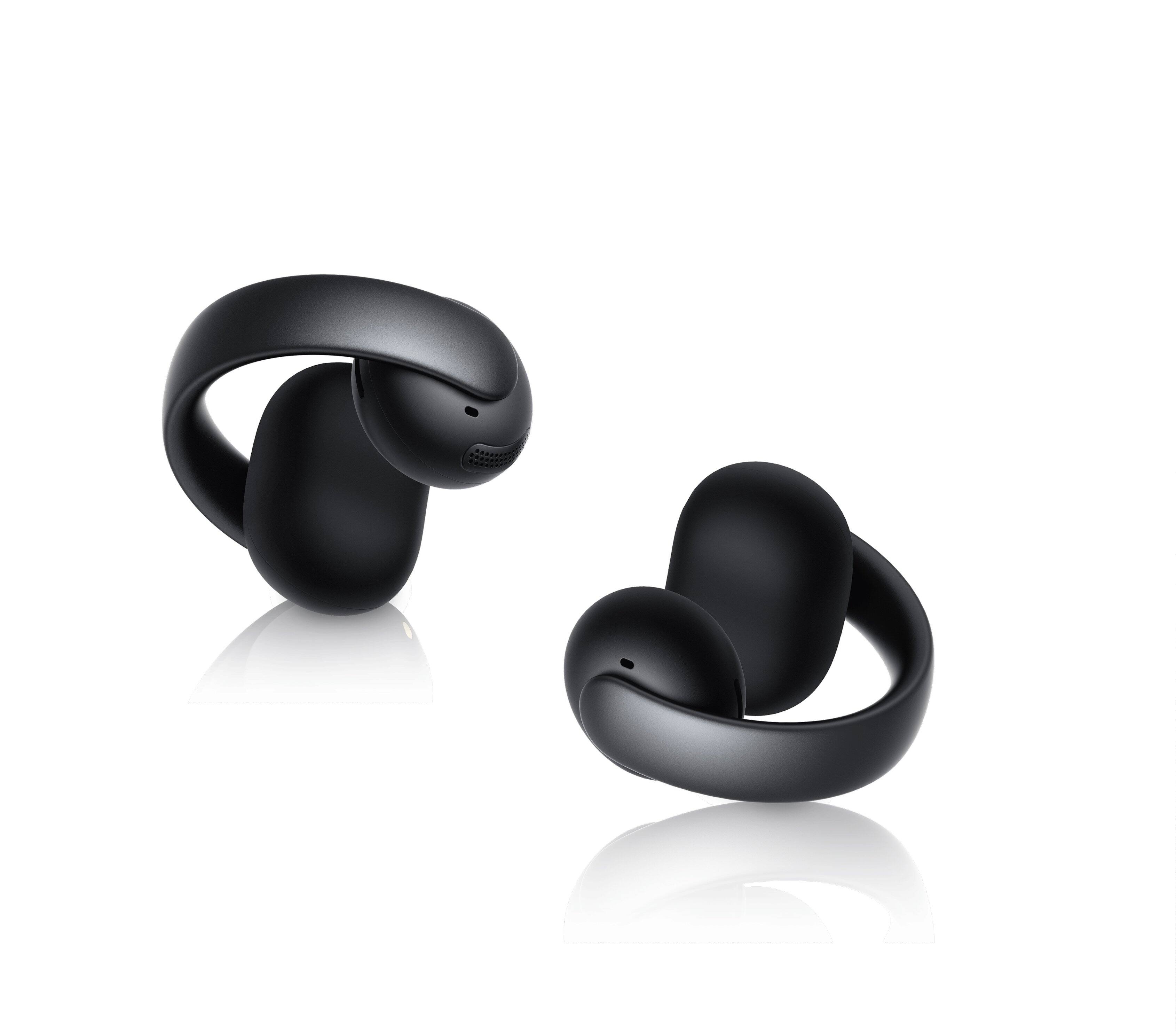 Angle. Soundcore - by Anker AeroClip Open-Ear Clip-On Earbud Headphones - Black.