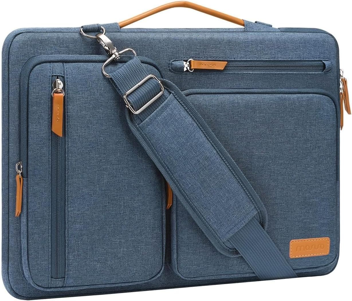 mosiso - 360 Protective Laptop Shoulder Bag 15-15.6 inch Computer Messenger Bag for MacBook Pro 16 inch HP Dell Lenovo Asus - Haze Blue price history on PriceWatchPro