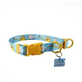 Crowded Coop - Adventure Time Best Bros! Adjustable Nylon Dog Collar: Large - Blue