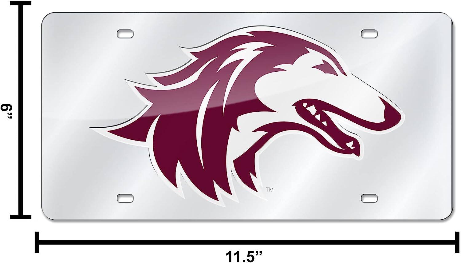 Alt View 3. Rico Industries - Southern Illinois Salukis Mirrored Laser Cut License Plate Laser Tag - Multi.