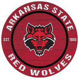 Jardine - Arkansas State Red Wolves 20'' x 20'' Indoor/Outdoor Circle Sign - Scarlet