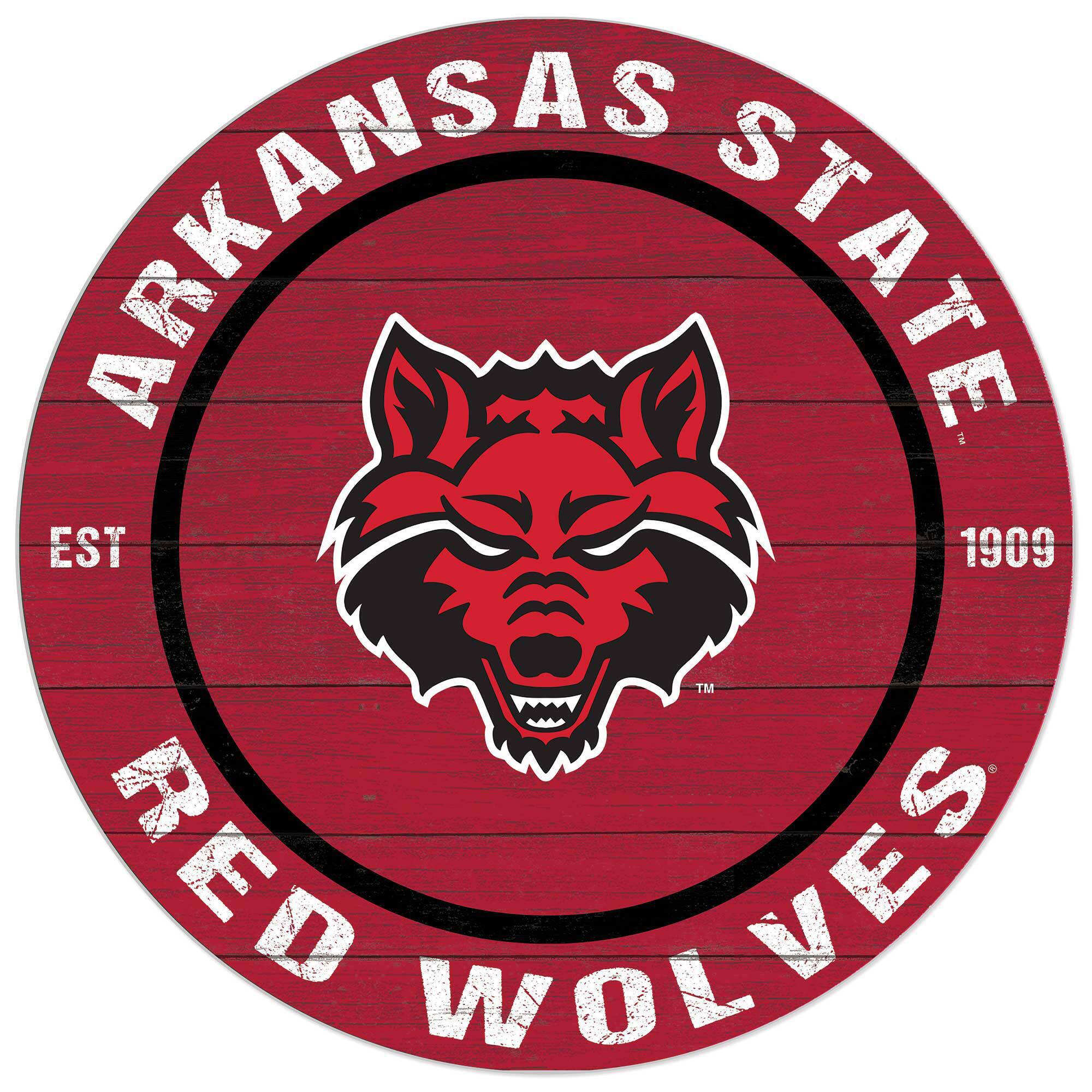 Arkansas State Red Wolves 20'' x 20'' Indoor/Outdoor Circle Sign