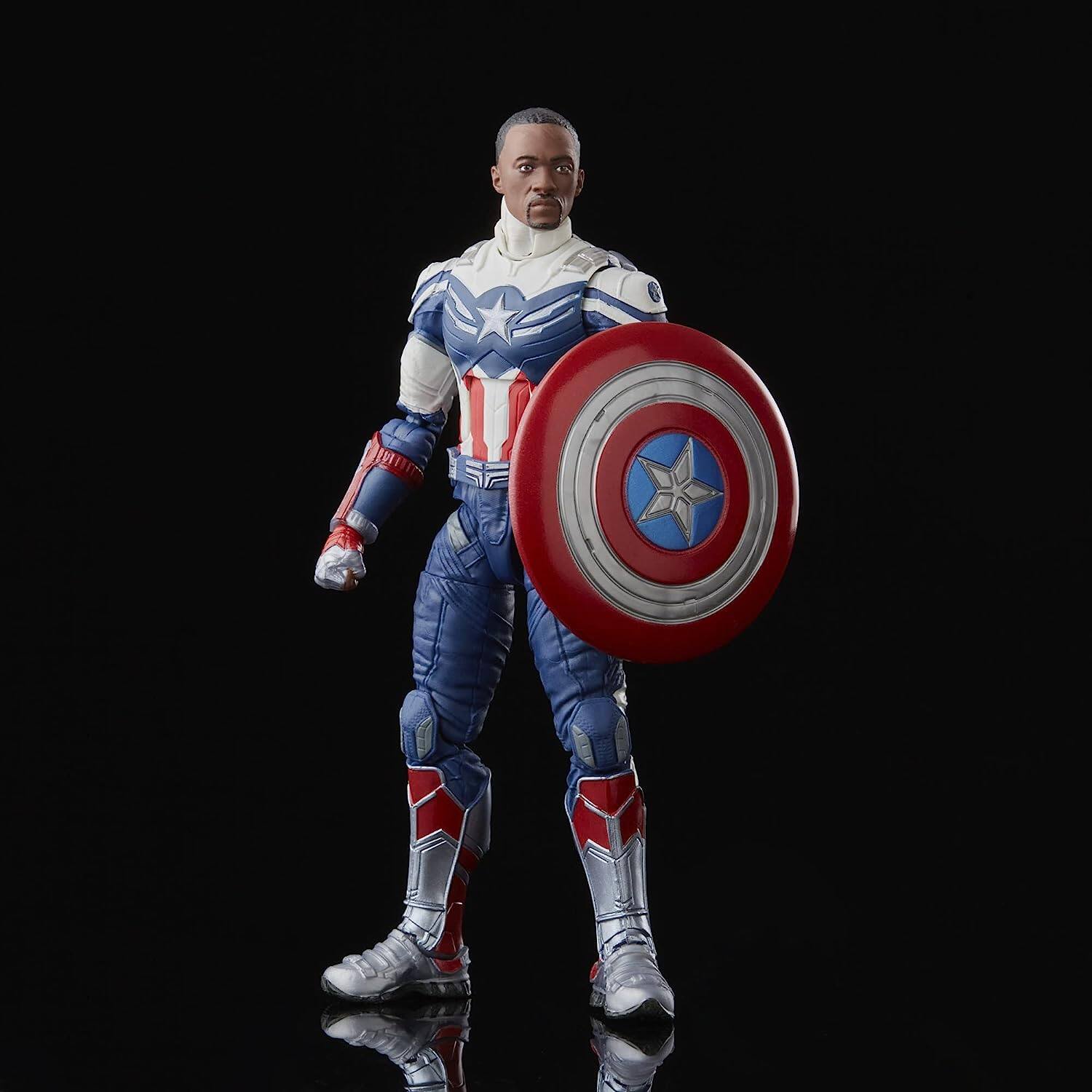 Alt View 2. Hasbro - Marvel Legends Series: Captain America 2-Pack Steve Rogers Sam Wilson MCU 6-Inch Figures.