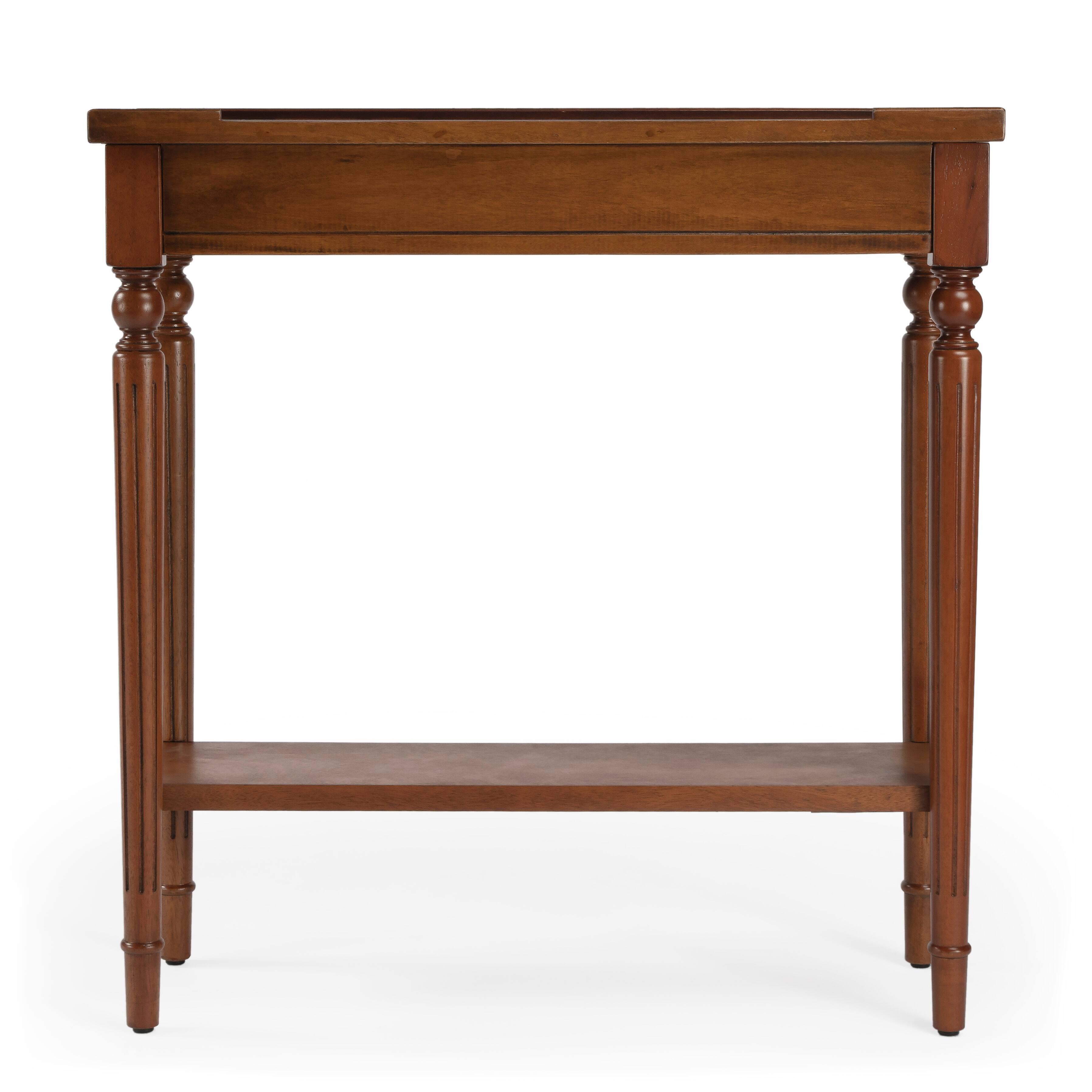 Alt View 3. Butler Specialty - Aubrey 29 in. W Rectangular Console Table with Lower Open Shelf - Medium Brown.