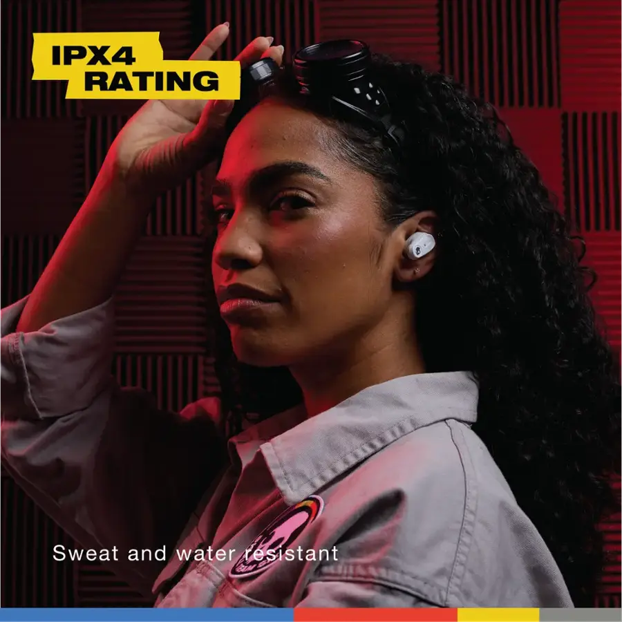 IPX4 RATING: Sweat and water resistant.