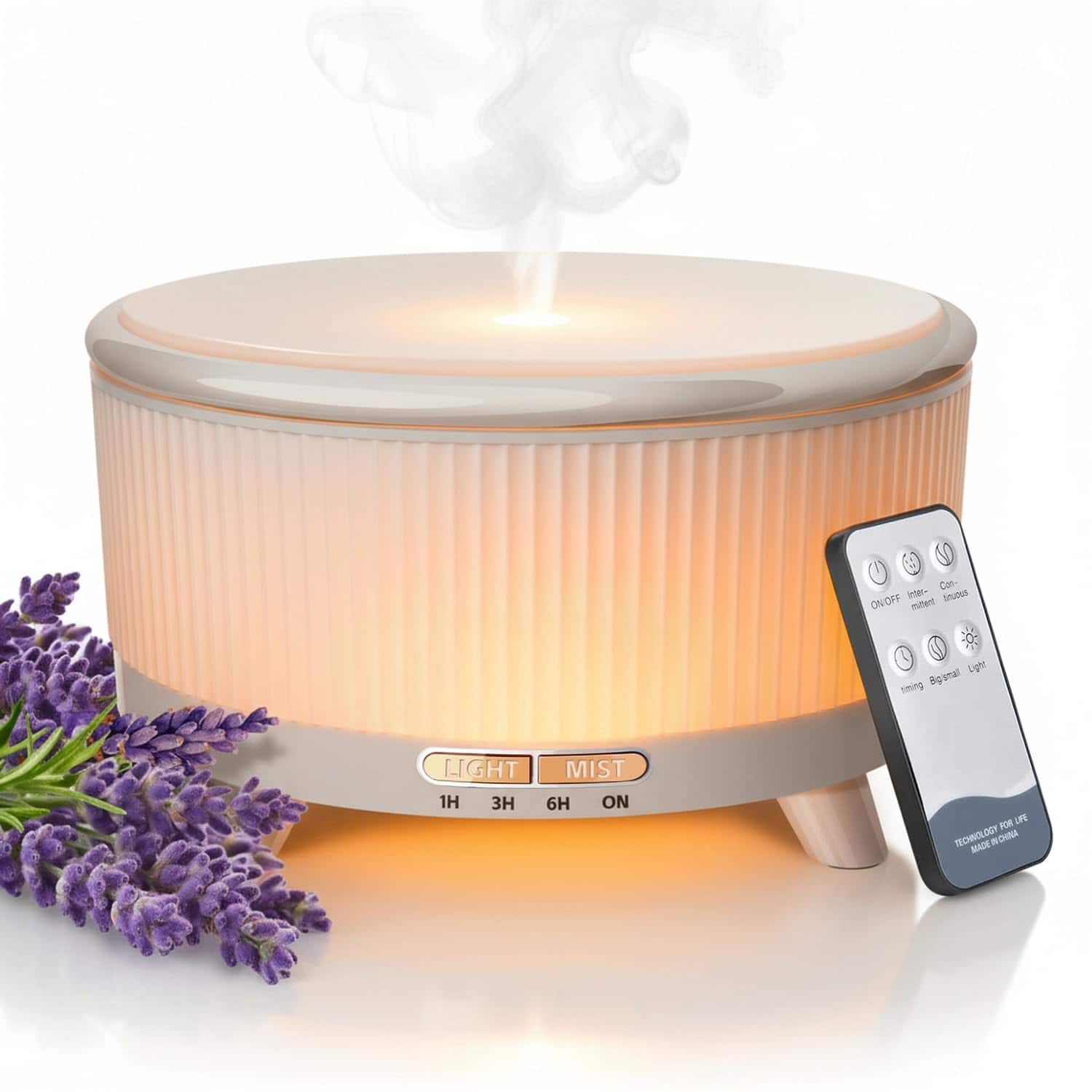 Stylel Star - 500ml Diffuser with Ultrasonic, Remote Control, Cool Mist, LED Lights - Long-lasting Large Diffuser: