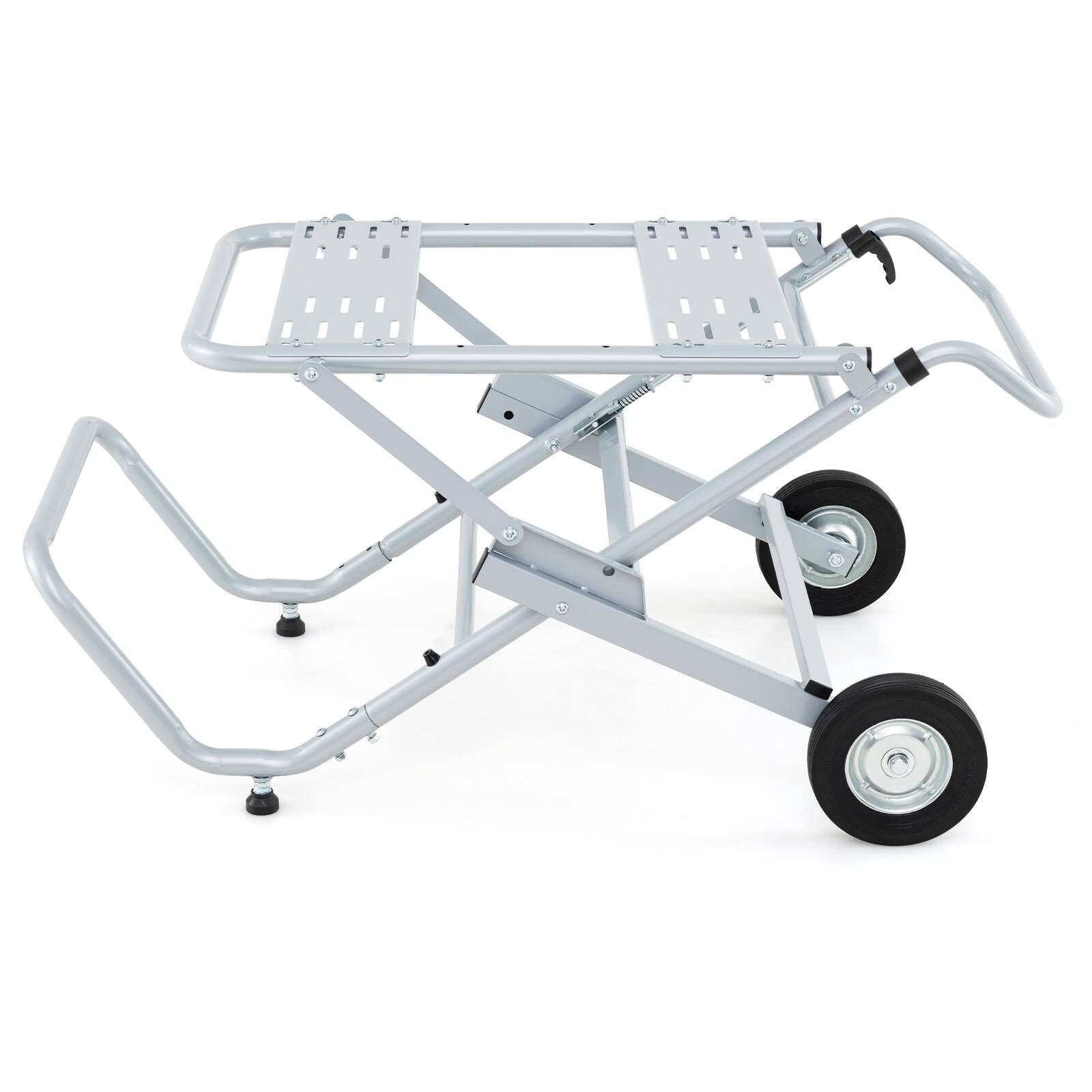 Alt View 9. Costway - Costway Portable Table Saw Stand with 8-Inch Rubber Wheels, Adjustable Mounting Options.