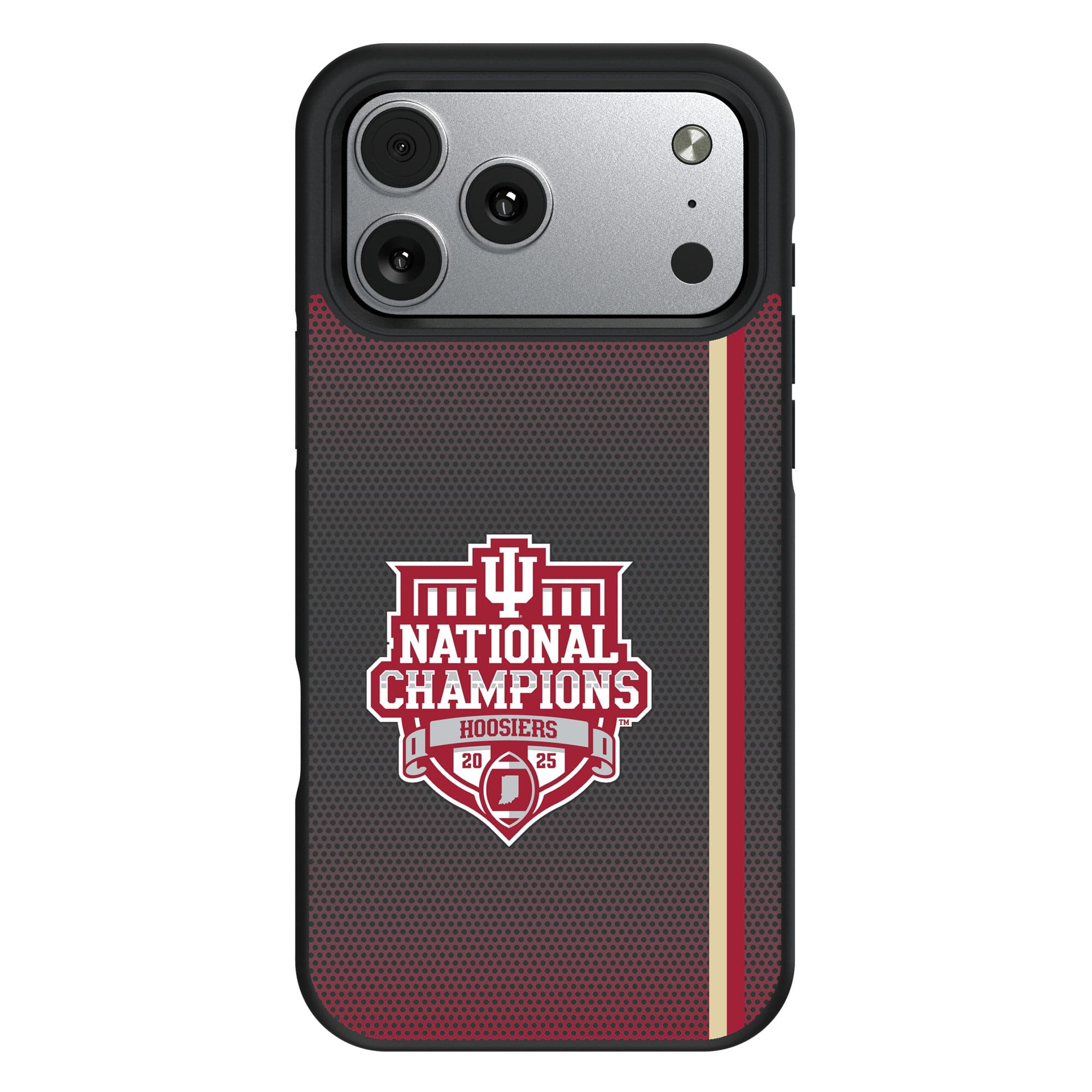 Keyscaper - NCAA - Indiana Hoosiers College Football Playoff 2025 National Champions iPhone Bump Case - 16 Pro Max - Black