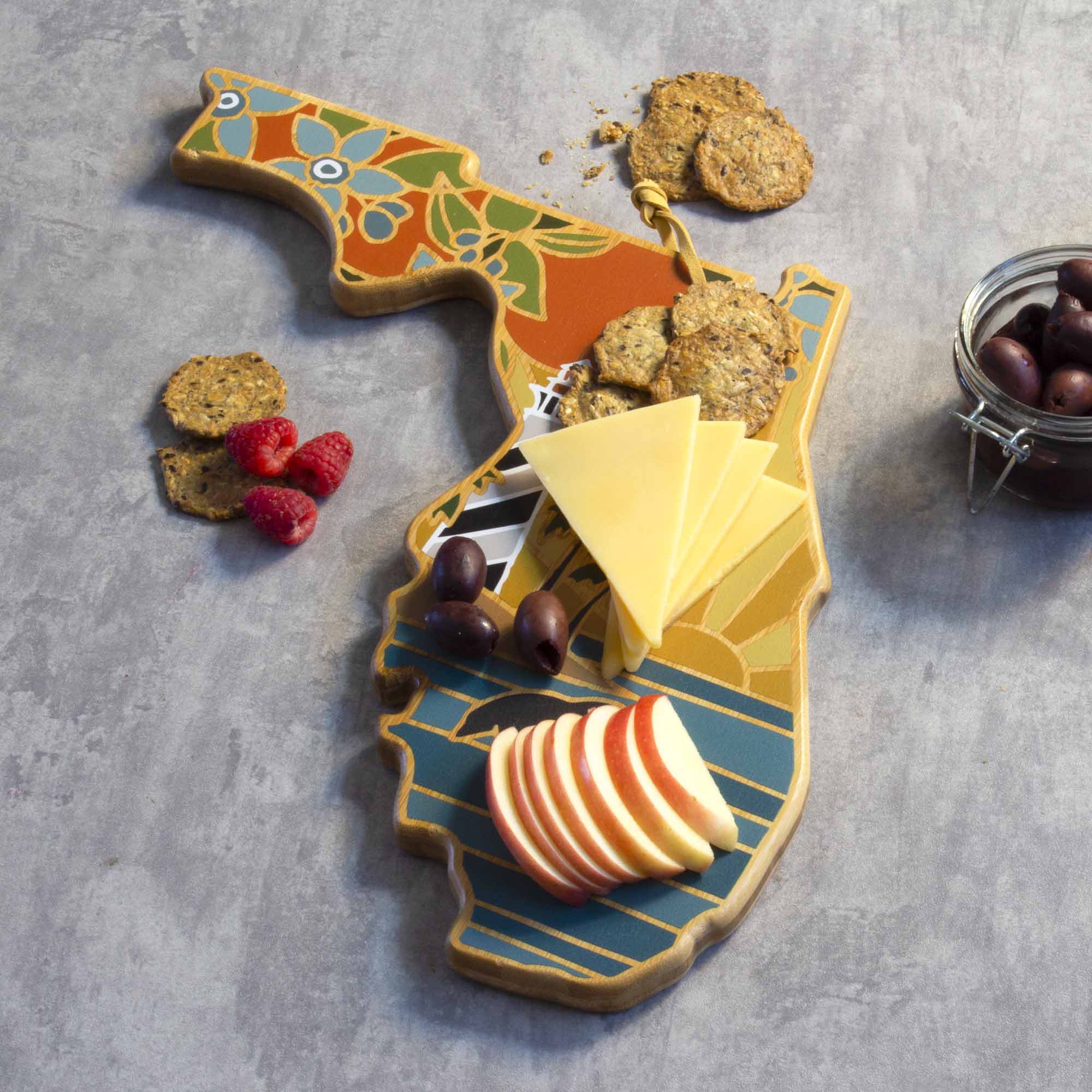 Left. Totally Bamboo - Florida Cutting Board with Artwork by Summer Stokes.