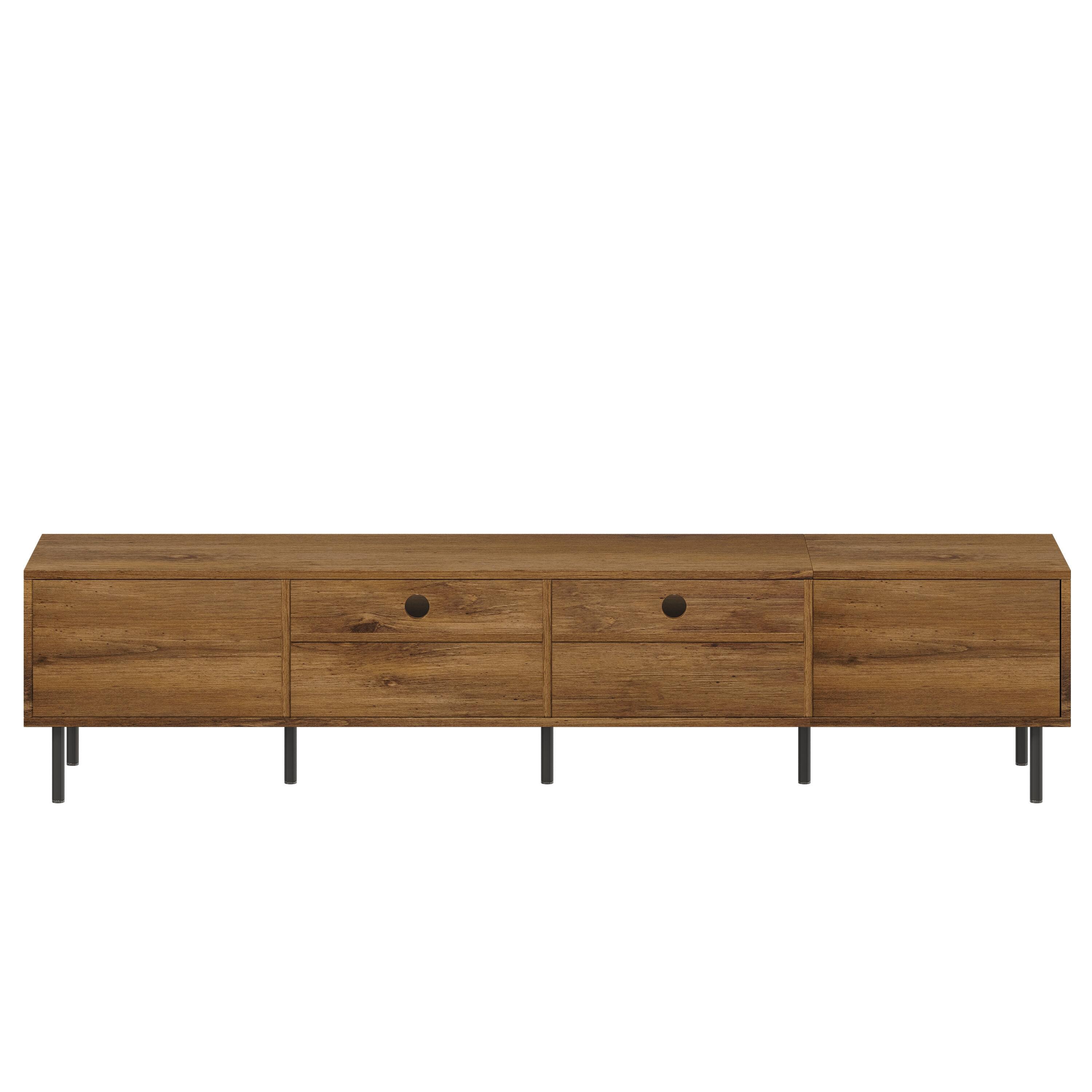 Alt View 10. Whisen - Mid Century TV Stand Media Console for TVs up to 85", with 2 Drawers and Storage for Living room,Home Theatre - Natural.