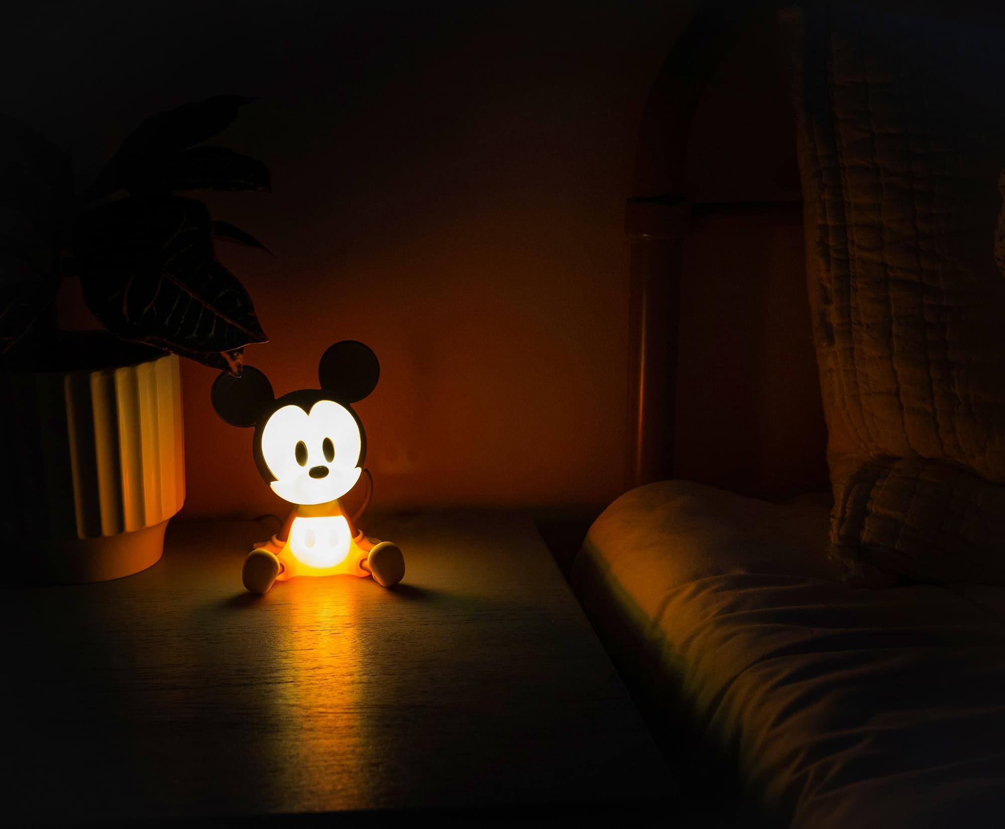 Alt View 4. Ukonic - Disney Mickey Mouse Figural LED Mood Light | 6 Inches Tall - Black.