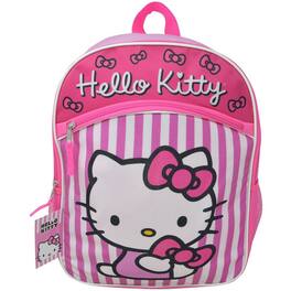 Hello Kitty - 16” Backpack with Front Pocket Iconic Character Design - Black