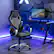 Alt View 11. X Rocker - Rogue Sound Office Chair with Fixed Arms and 2.0 Bluetooth - Gray and Black.