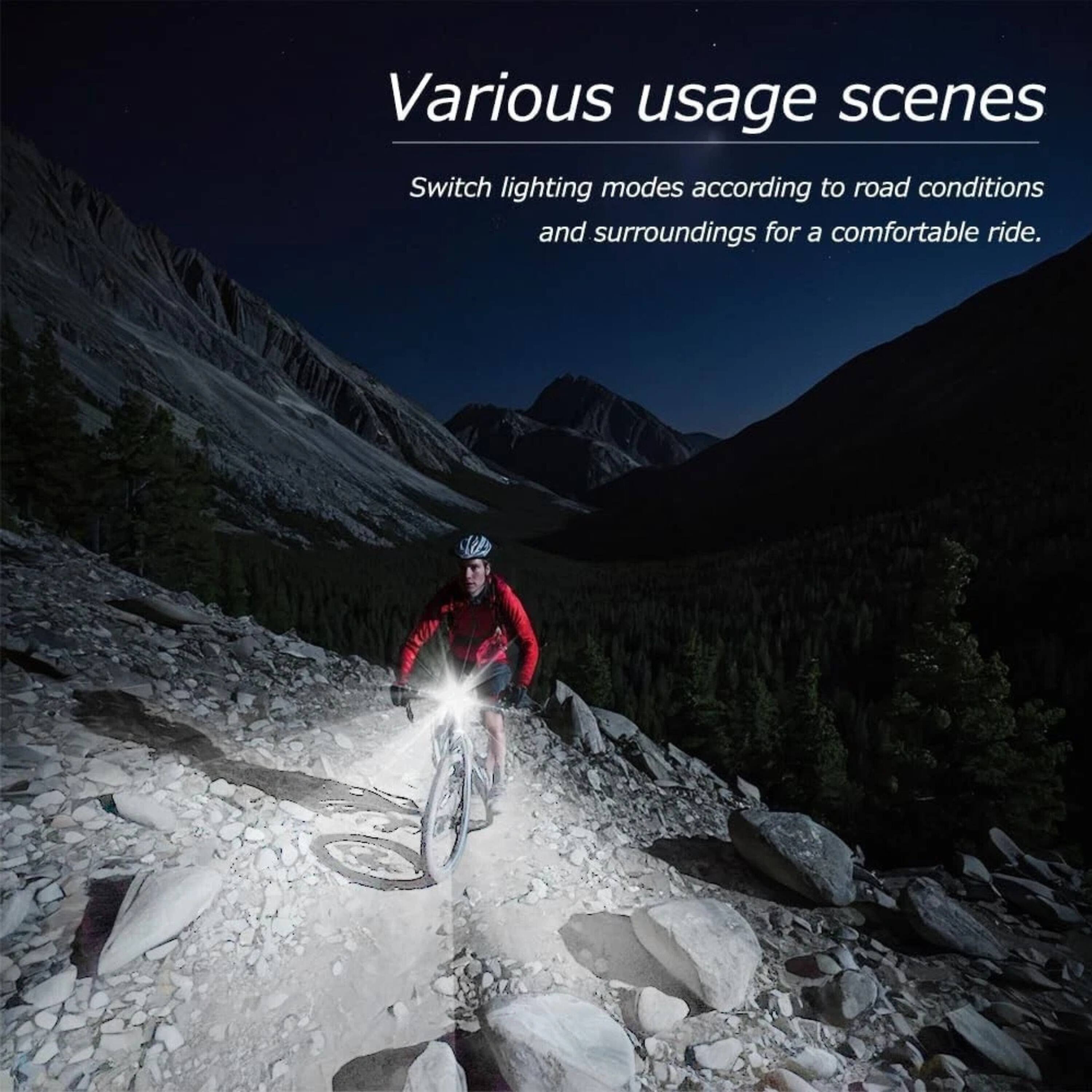 Various usage scenes  
Switch lighting modes according to road conditions and surroundings for a comfortable ride.