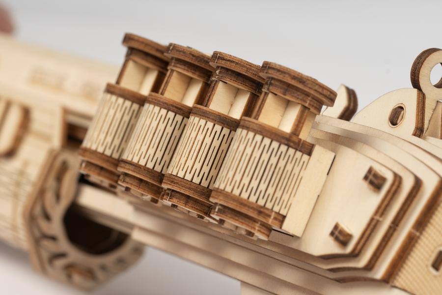 Left. 3D Puzzle - DIY 3D Moving Gears Puzzle - Terminator Gun - 172pcs.