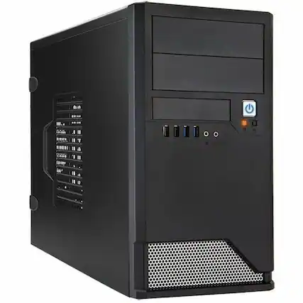 Front. In Win - In Win EM Computer Case - Mini-tower - Black - Micro ATX Motherboard Supported - Black.
