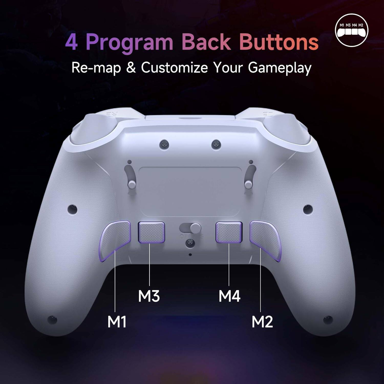 4 Program Back Buttons  
Re-map & Customize Your Gameplay  

M1 M2 M3 M4