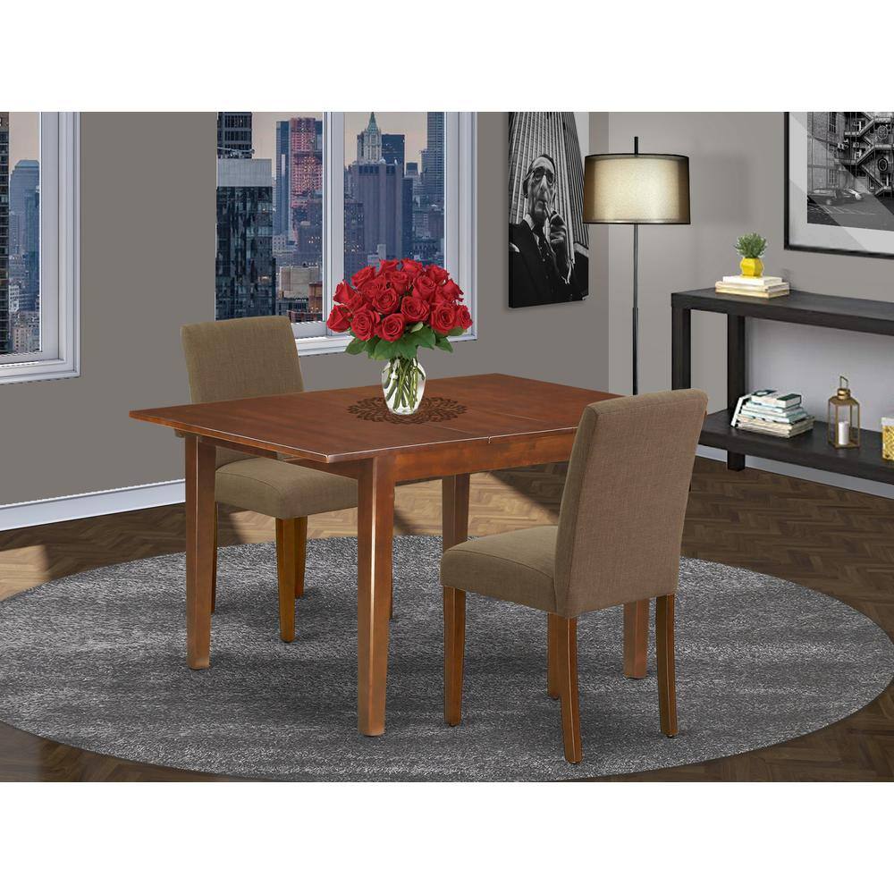 Left. East West Furniture - Dining Room Set Mahogany - Brown.