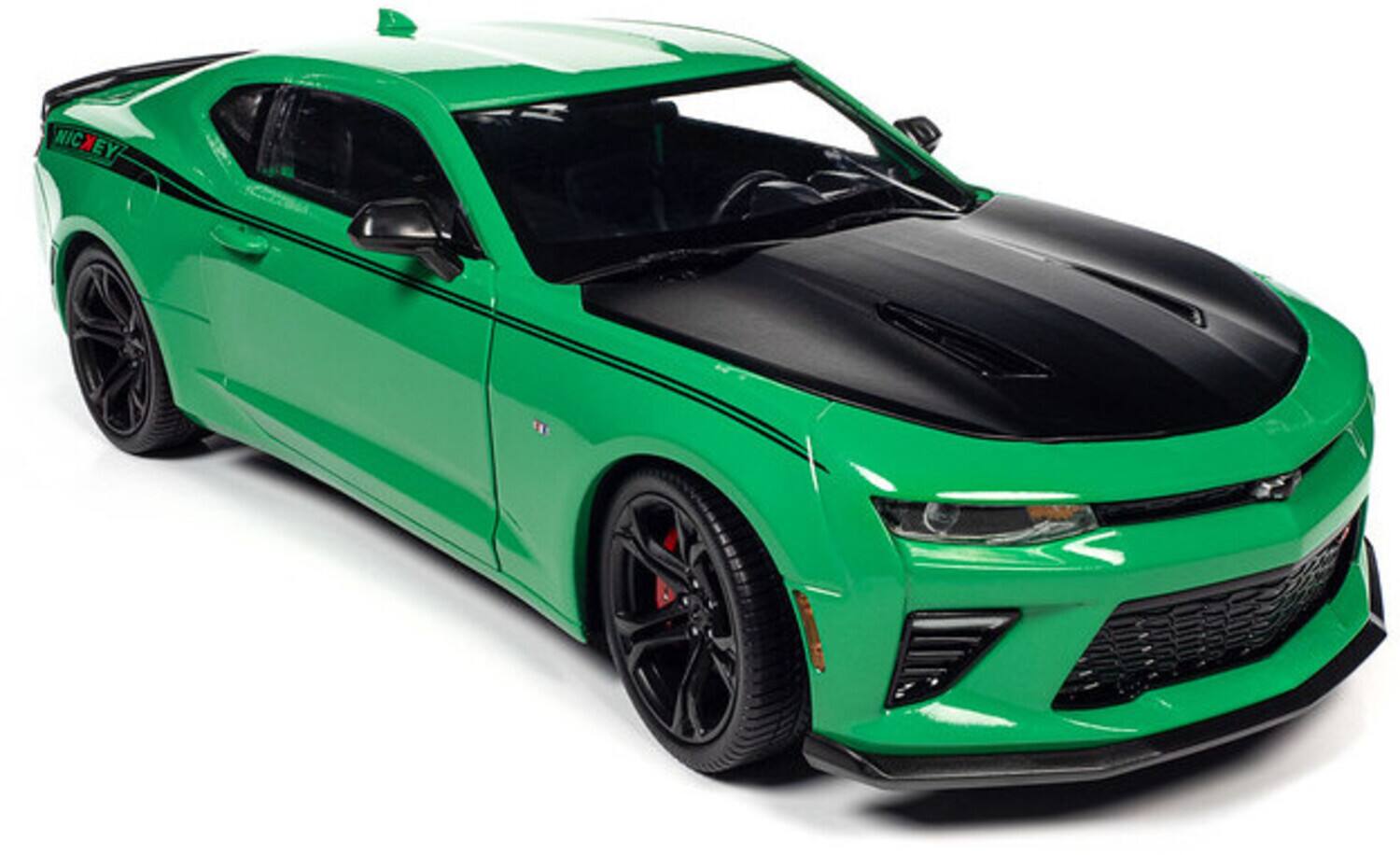 Alt View 3. PopMarket - American Muscle 2017 Chevrolet Camaro SS 1LE (NICKEY) - Krypton Green 1/18 Scale Diecast   - COLLECTIBLES - Multicolor.