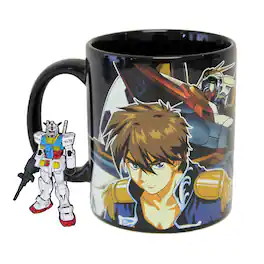 Just Funky - Gundam Wing Pilot 11oz Coffee Mug with Enamel Pin - Black
