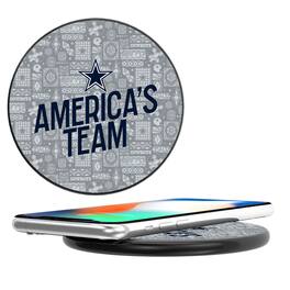 Keyscaper - Black Dallas Cowboys Illustrated Wireless Charger - Black