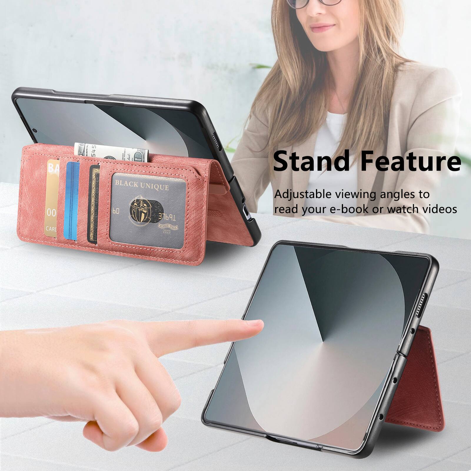 BA 00 CARL  
BLACK UNIQUE  
31691  
K 20.23  
Stand Feature  
Adjustable viewing angles to read your e-book or watch videos