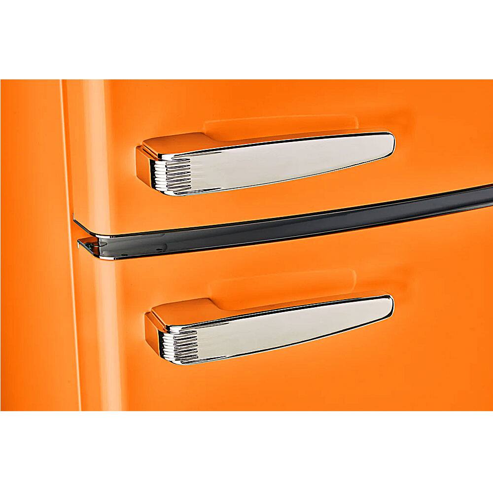 Alt View 6. Unique Appliances - Unique Appliances 11 CuFt Classic Retro Top Freezer Refrigerator in Creamsicle Orange - Creamsicle Orange.