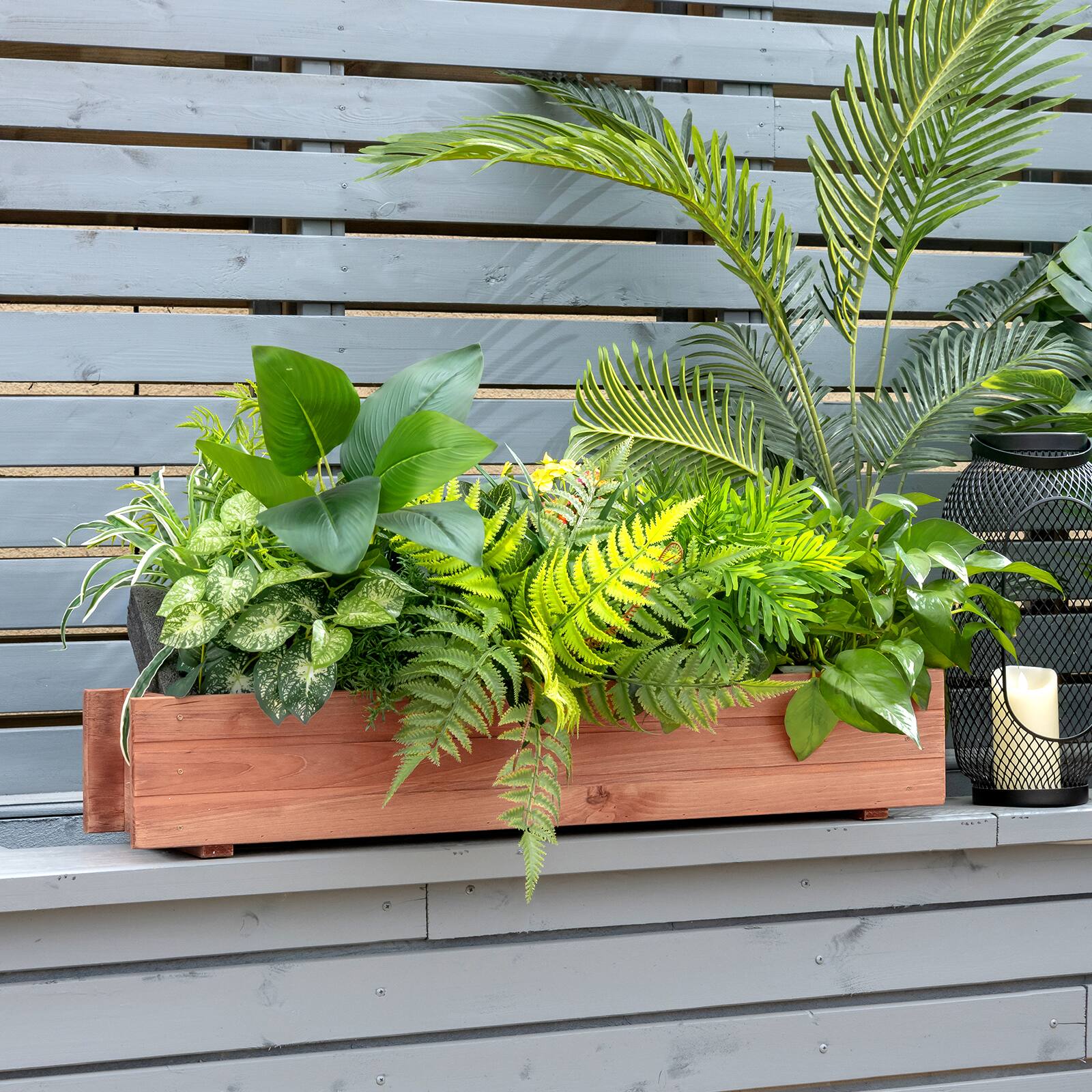 Alt View 1. Costway - Costway 2 PCS 36" x 7" x 6.5" Raised Garden Bed Fir Wood Planter Box for Vegetable Fruits - Brown.