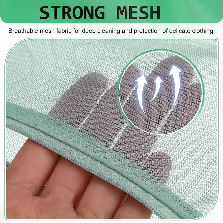 Delictase Unique Bargains 4pcs Mesh Laundry Bags with Zipper Fine Net for ...