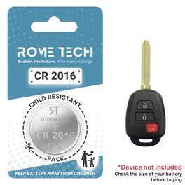 RomeTech - Replacement Battery for Key Fob - Toyota Yaris 2012-2016