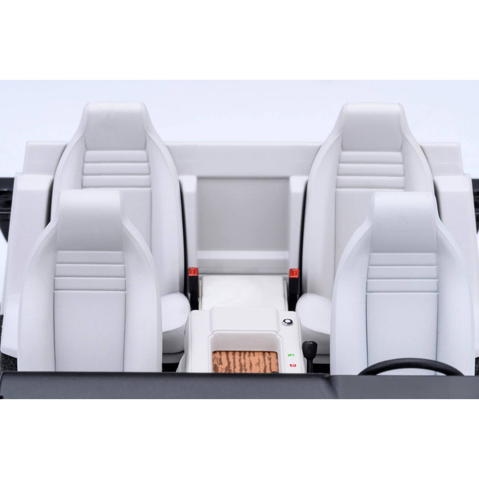 Alt View 5. Autoart - Lamborghini LM002 Argento Silver Metallic with White Interior 1/18 Model Car by Autoart.