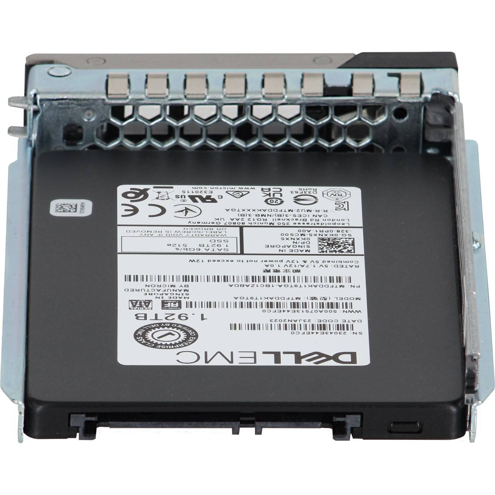 9 CO. .......... -- Rans LLOZVS CB USarOs nK NT UN D .. LR 20 H.R.MU9-MTFDDAKXXXTGA  N/5D NVS 1r  LON racknai ... Landan Germany 0808 Munich so ieopoid RO .... REMUVEI ... ...... 328-0PR1-A00 ... UNUWA 00SDWISXNXH0-DS SENENS U DPIN 5128 19218 SINGAPORE  54TA nas MADE MAL DOOUK S ..... ROWET UE - AS Cembinen 104 1.74/129 AS BATED N a MICRON  nORIDnninn Na MANUFACTURED -.. MTFDDAKITSTOA (2) MODEL 500A07513E44EFCO w 1.92TB CCOCNYFEZ B0os DATE ... PAIAMNA FEI SEEFFJEFOEZ NT  Tatoi EMC DELL

---

DELL EMC

---

MODEL: MTFDDAKITSTOA (2)  
