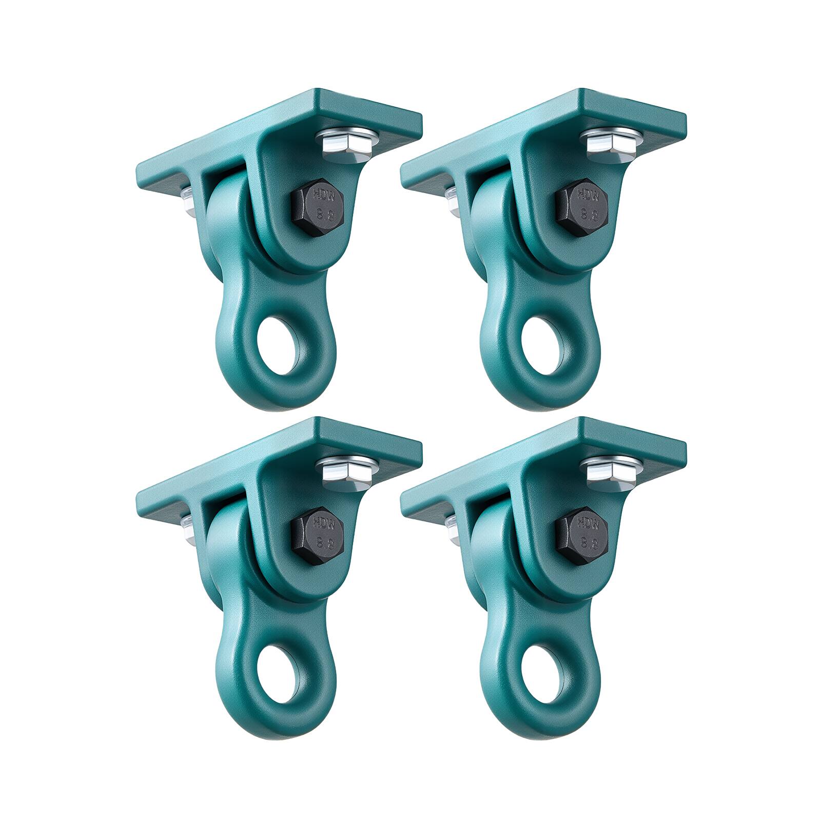 Alt View 5. VEVOR - Swing Hangers, 4 Pack Heavy Duty Swing Brackets, 5000 lbs Capacity, Screws Bolts Included, Smooth Dual Bearing - Green.